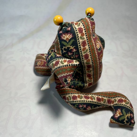 Vintage Liberty of London Handmade Floral Fabric Beanbag Frog Very Collectable ! - Picture 3 of 8